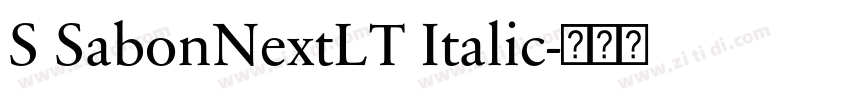 S SabonNextLT Italic字体转换